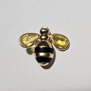 Delicate Bee Brooch in Gold, yellow and black